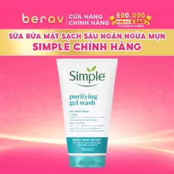 Sữa Rửa Mặt Simple giúp kiềm dầu và ngừa mụn cho da dầu mụn 150ML - Xanh Dương